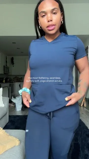I love scrubs that are stretchy, soft and the best yet—  affordable!! #fyp #fyf #kecols #nursescrubs #nurseootd 