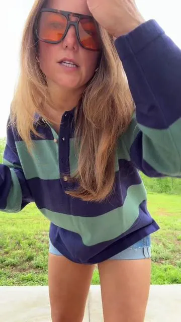 A summer sweatshirt does something for me, y’all! There is no better feeling than ending a summer day in a sweatshirt and denim shorts outfit!  #fashiontiktok #dealsforyoudays #ootd #fashion #summerfashion 