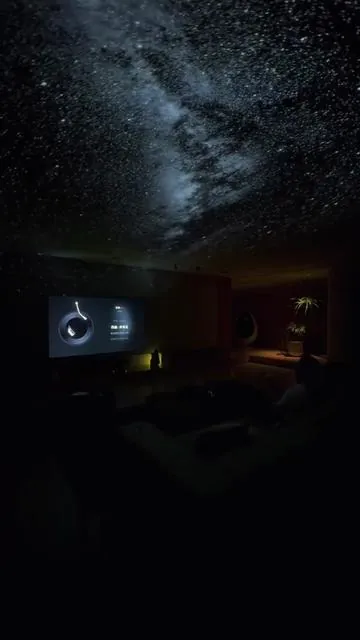 Decorating a room, it’s so beautiful! ! #galaxyprojector #astronautprojector #nightlight #homedecore #giftidea 