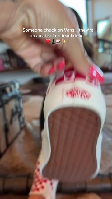 Okay but why are these actually so cute? The embroidered hearts?!? YOURE KIDDING ME ❤️🥹 @vans 