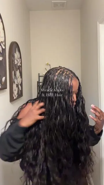 Love how this turned out😍 | #iseehair #miracleknots #bodywave #crochet 