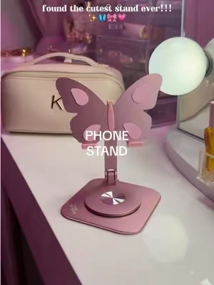 this stand is so cute 🥺✨🎀 #phonestand #deskaccessories #phoneholder #justgirlythings #tiktokshop 