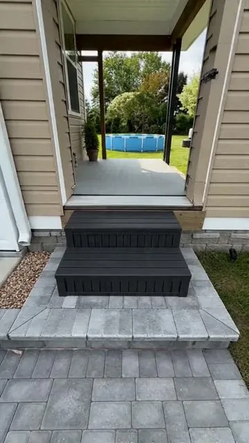 POV: Your outdoor steps just got a UPGRADE 🛠️ Non-slip, storage, & *so* sturdy? Yes please! 🧼 #OutdoorLiving #HomeHacks #TikTokMadeMeBuyIt #StorageSolution