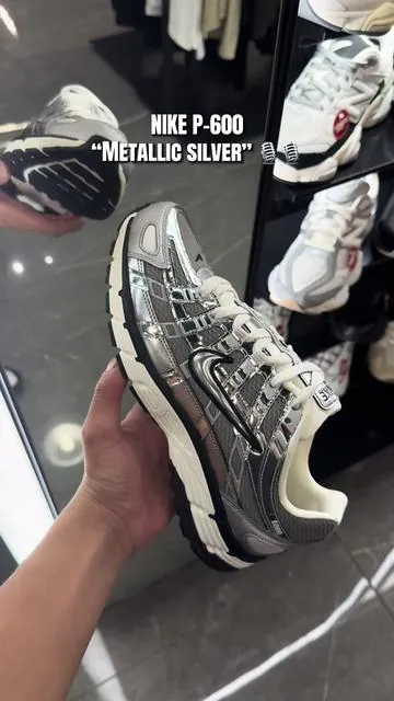 Nike P-6000 metallic silver😍😍 #nikep6000 #nikeshoes #p6000 #dealsforyoudays #gymoutfit 