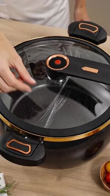 Micro Pressure Cooker 8.45Qt Nonstick Cooking Pot Fast Cooking Kitchen Cookware with Safety Valve Glass Lid for Gas Stovetop#fathersdaygift #cookware #instantpotofficial #instantpotpartner #kitchengadgetmusthave #instantpotrecipes #cookwarestorage #cooktop #potsandpanscookware #kitchencookware #cookingmusthaves