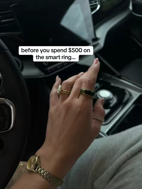 I almost bought the expensive one too 😅 but this one tracks all of the same things plus the app is free! #smartring #biohacking #fitnesstracker #sleeptracker #healthtech 
