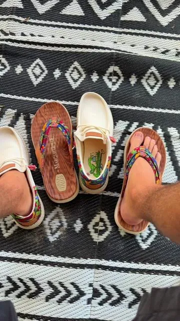 HEYDUDE Margaritaville Collection - Comfortable Flip Flop Sandals and Slip on Shoes - Fin Flips and Wally Funk #tiktokshopcreatorpicks #DealsForYouDays #heydudepartner #margaritaville #flipflops @HeyDude 