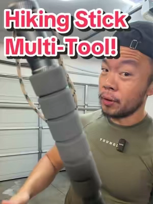 These Hiking Stick Multi-Tools have everything you need for an outdoor adventure! #Hiking #outdoorgear #campinglife #giftsforhim #dealforyoudays 