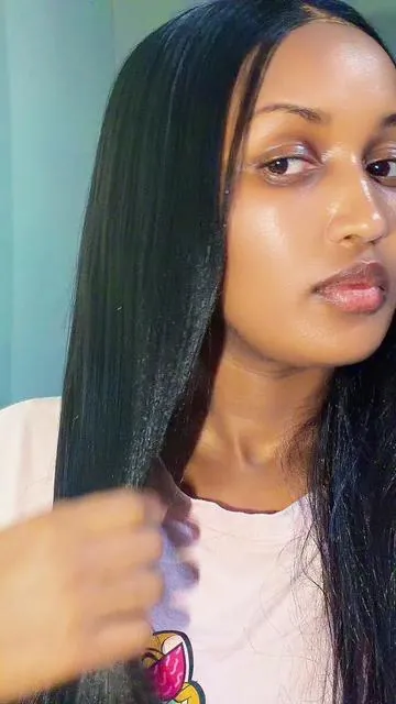 28 Inch Long Straight Syntheti#TikTokShop 