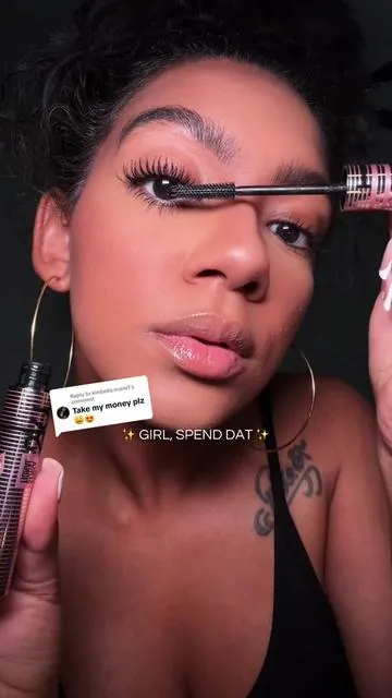 Replying to @kimbella.marie1 girl you gotta try it ✨💸 #maybellinemascara #tubingmascara #mascaras @Maybelline NY 