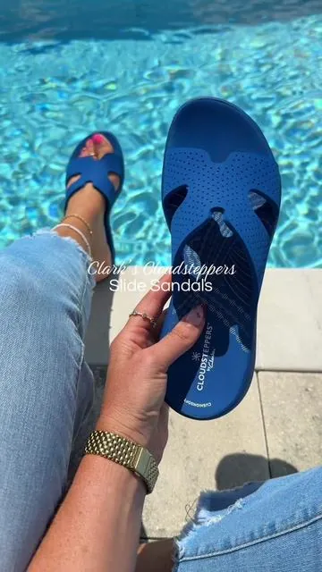 Clark’s Cloudsteppers Slide Sandals #sandals #qvcsuperbrandday #dealsforyoudays #tiktokshopsummerturnup #qvcloyaltyprogram @QVC, Inc 