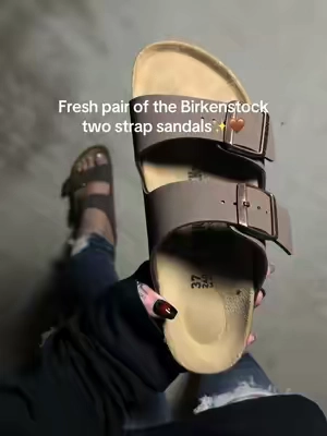 Birkenstock two strap adjustable sandals @HSN, Inc 