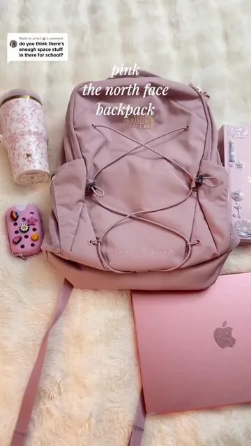 Replying to @𝓐𝓻𝓲𝓮𝓵 🪸 I think there is it fit my laptop and thick planner and there’s more room 🫶 #northfacebackpack #ad #northfacejesterluxe #pinkbackpack #dealsforyoudays @Tillys 