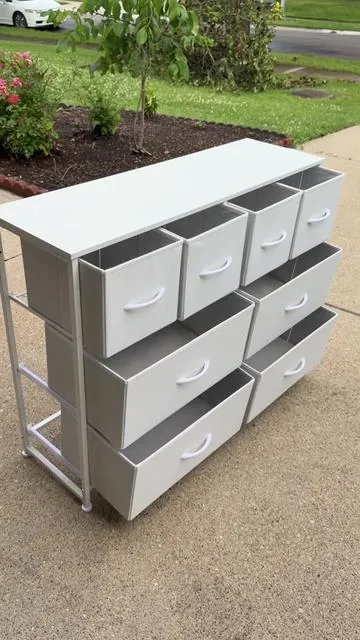 The Sweetcrispy 8-Drawer Fabric Dresser features eight storage drawers, a sturdy metal frame with a wood top, and a versatile design perfect for any room in your home. #Dresser #HomeOrganization #StorageSolutions #SummerVibes #DealsForYouDays