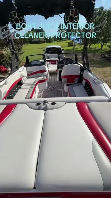 If you have a boat, you know the seats wear out before anything else. Grab you some boat juice to keep them looking like new. #boat #boatlife #boating #starterpicks 