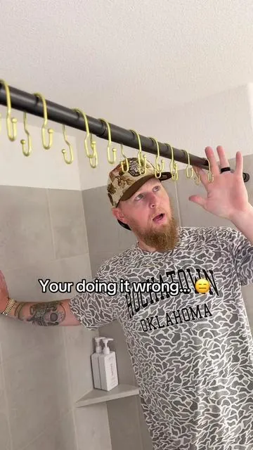 Shower hooks are such a hassle… #shower #showercurtain #bathroom #homehacks #dealsforyoudays 