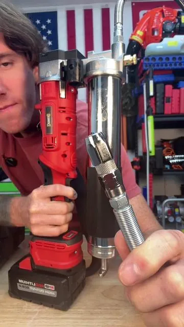 Check out this M18 powered cordless electric greasegun! #grease #greasegun #m18 