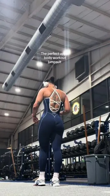 Look good, feel good, workout good. #jumpsuit #tiktokshop #workoutset 