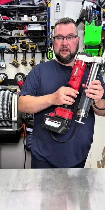 Say goodbye to hand-pumping grease guns! This cordless grease gun delivers up to 12,000 PSI and is compatible with Milwaukee 18V batteries, making equipment maintenance faster and easier. ✅ High-pressure performance ✅ Flexible hose for hard-to-reach fittings ✅ Built-in LED work light ✅ Great for tractors, trailers, mowers, heavy equipment & automotive work If you’ve got a lot of grease points to hit, this tool can save you serious time and effort.  #GreaseGun #ToolTok #tools #dealsforyoudays #tiktokshopcreatorpicks 