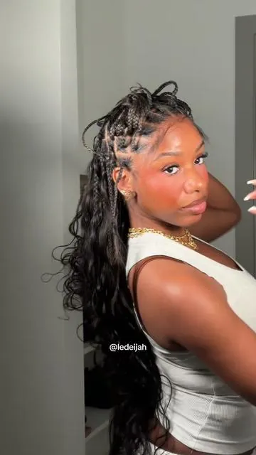 body wave miracle knots tutorial 😍😍! this is your sign to get them! we got boho knotless at home lol @ISEEHAIR  #bohobraids #knotlessbraids #atlanta 