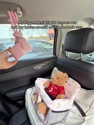 Am I the only one who didn't know backseat is way hotter than front? 😱#CarEssentialsForKids #SummerCarHack #PortableStrollerFan #ParentLifeHacks #DealsForYouDays