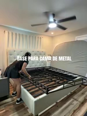 Base de metal✨ #boxspring #metal #bedframe #edenza #bedroom 