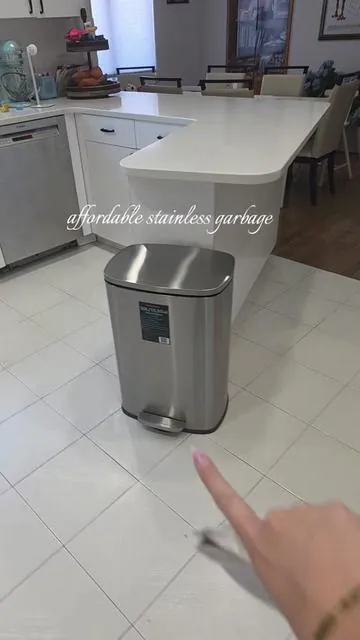 BACK IN STOCK!! love my stainless kitchen garbage bin #trashcan #kitchenfinds #tiktokshopcreatorpicks #dealsforyoudays #summerwins 