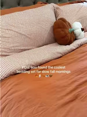 dreaming of a fall bedroom refresh with this cozy autumn comforter set; I can already feel those crisp fall mornings 🍁☕ (this color is gonna be the first to go, so don’t forget it in your shopping cart)  #comforterset #fallbedding #falldecor #dealsforyoudays #tiktokshopcreatorpicks