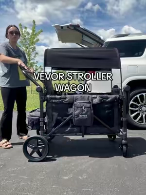 SUCH a good deal on a 4 seater wagon stroller 🤯🤯 #summermusthaves #summerstroller #affordablestrollerwagon #momfinds #vevorstrollerwagon @VEVOR Store 