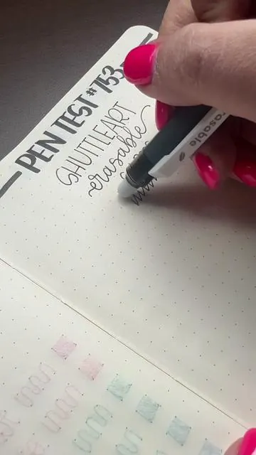 The ink flow is really good for erasable pens! I feel like there’s a bit more ghosting after you erase, but I think that’s a fair trade for an erasable pen that shows up! 