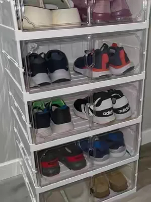 solución definitiva para mantener tu cuarto ordenado y con un estilo súper aesthetic. #shoerackorganizer #fyp #organizacionhogar #zapatera #DealsForYouDays 