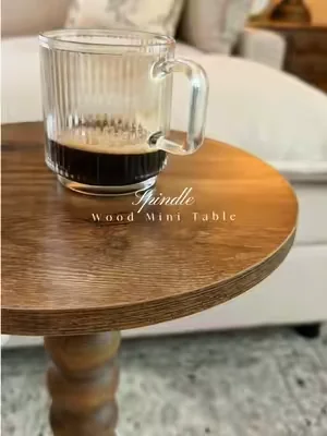 Spindled furniture style is so timeless ✨ Stylish Walnut side table with rounded safety tabletop and wooden ball leg connectors adds elegance to minimalist decor ✨Made from water-resistant MDF with a sturdy double-layer base for stability, it serves as a sofa side table, end table, nightstand, outdoor drink table, or plant stand✨Compact at 11.8"Dia. x 21.6"high, it’s lightweight and fits small spaces, corners, living rooms, or offices. #livingroomdecor #homedecor #sidetable #vintagedecor #dealsforyoudays 