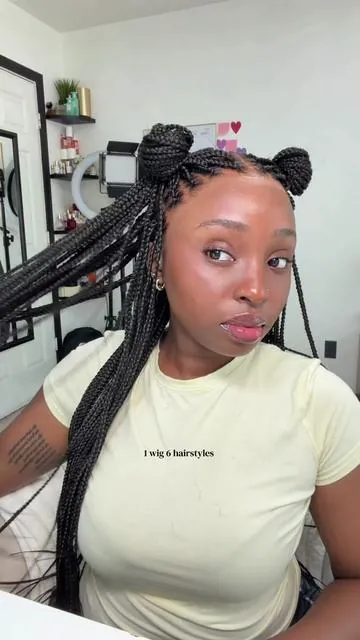 Which style is your favorite? 👀 #braidstyles #knotlessbraids #hairinspo #summerbraids 