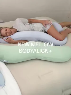 The body pillow we’ve been wishing for is here 🙏🏻☁️ #sidesleeper #bodypillow 