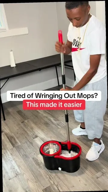 Anybody else absolutely hate mopping? 🙋🏾‍♀️ Not even the actual cleaning part… I’m talking about sticking your hands in dirty mop water, wringing out mop heads, and bending over a bucket every few minutes. I grew up using the old-school mop and bucket, but these days I’m all about finding ways to make cleaning a little easier and a lot less messy. This spin mop comes with extra washable mop heads, a scrub brush, and helps make quick floor cleanups less of a chore. Perfect for kitchens, bathrooms, apartments, pet owners, and busy households. If you’ve been looking for an easier way to keep your floors clean without all the hassle, this might be worth checking out.