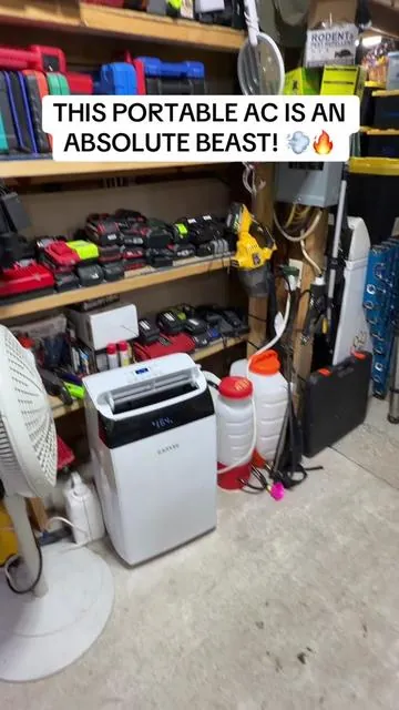 I honestly wasn’t expecting this much cooling power from a portable unit. This GARVEE 14,000 BTU air conditioner is keeping my uninsulated shop around 75° even with summer heat outside. No permanent installation, no window unit hanging out the side of your house—just connect the vent hose, install the included window kit, and enjoy cold air. Perfect for garages, workshops, RVs, sheds, camps, bonus rooms, or helping your home’s AC keep up during extreme heat. #TikTokShopDealsForYouDays #TikTokShopSummerVibes #PortableAirConditioner #GarageCooling #WorkshopLife@GARVEE @garvee store 