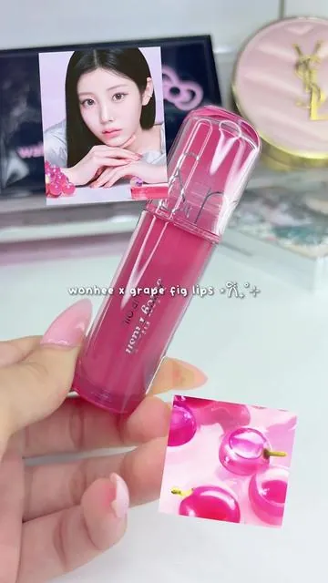 grape lips are so trendy in korea because of are it girl wonhee! #romnd #kbeauty #lipoil #wonhee #illit 
