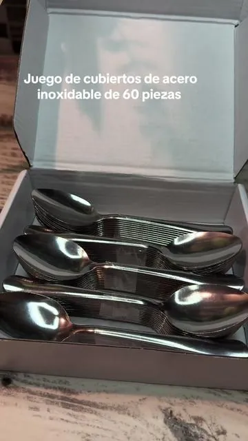 Juego de cubiertos de acero inoxidable de 60 piezas   #StainlessSteel #Spoons #Homes,  #Dinner #kitchen 
