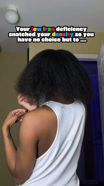 Such a big difference!!! If your hair has been constantly shedding, thinning or breaking off a lot your iron might be low .. but this is the missing piece 😮‍💨