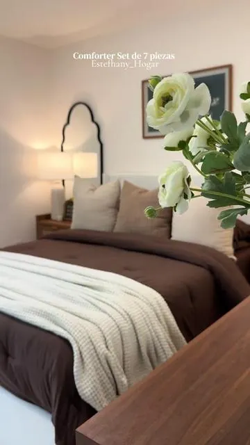 Este comforter set de 7 piezas está demasiado bello y es súper suavecito y acolchonado. #comforterset #bedding #edredones #TikTokShopCreatorPicks #DealsForYouDays 