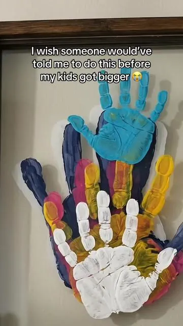 One day you'll wish you saved their little handprints 🥹❤️ #familythings #handprint #momtok #parenting #viralproducts 