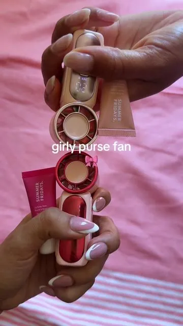 summer essential 🎀 #minifan #handheldfan #portablefan #pursefan #acfanflight 