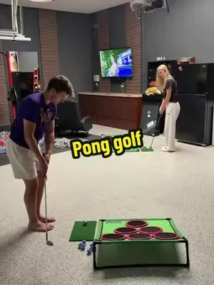 1v1 who wins? #golfgame #golfpong 