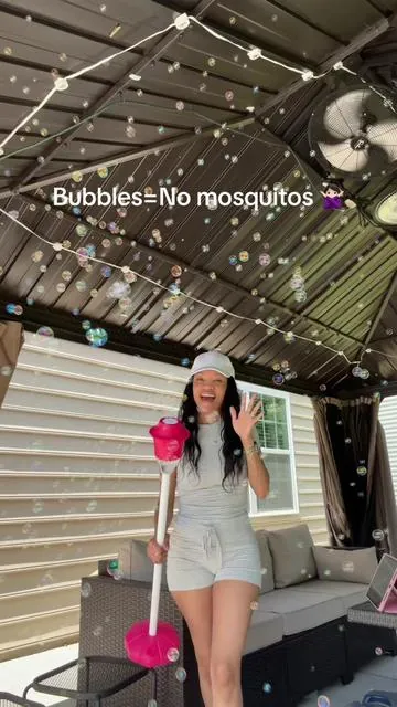 Get your family a bubble machine so you can enjoy yourself and keep those nasty mosquitos away. #bubblemachine #mosquitorepellant #momhack #parenthack #SummerVibes