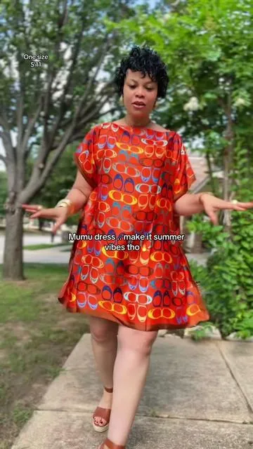 How about a short mumu dress for summer #mumu #mumudress #kaftandress #moomoos  #creatorsearchinsights 