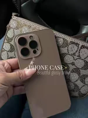Beautiful glossy brown phone case! #phonecase #phonecases #glossyphonecase #cutephonecase 