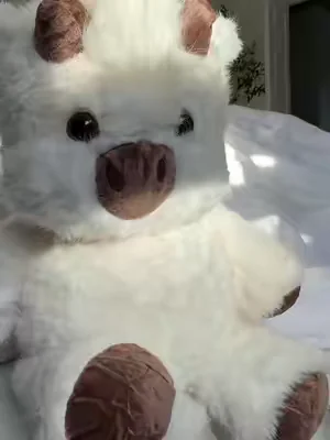 it’s so cute and if you bounce it just right it runs 😭😭😭 #highlandcow #plushy #stuffedanimal #dealsforyoudays #summerwins 