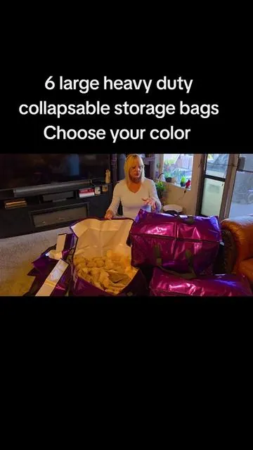 Get organized, these can hold a ton of stuff! #SoftStorageBags #LargeSoftStorageBags #GetOrganizedMovingBags #DecorationStorage #LinenesBeddingPillowClothesStorage 