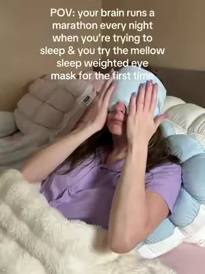 Overstimulated brains need something to calm our nervous system down at night. I don’t sleep without my mellow sleep weighted eye mask. Really helps calm racing thoughts. #overstimulated #adhd #weightedeyemask #DealsForYouDays #mellowsleep @Mellow Sleep 