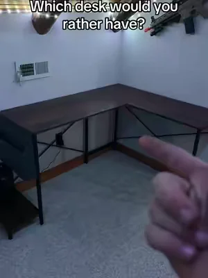 Me personally the L-shaped desk is way better #fyp #xyzbca #viral #trending #tiktokshop 
